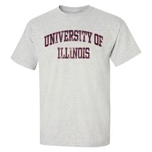 Image of UNIVERSITY OF ILLINOIS ARCH T-SHIRT -  marbleheather